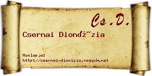 Csernai Dionízia névjegykártya
